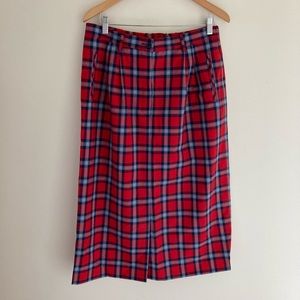 Pendleton 100% Virgin Wool Made in USA Plaid Sz 16 Zip fly Pockets SO CUTE